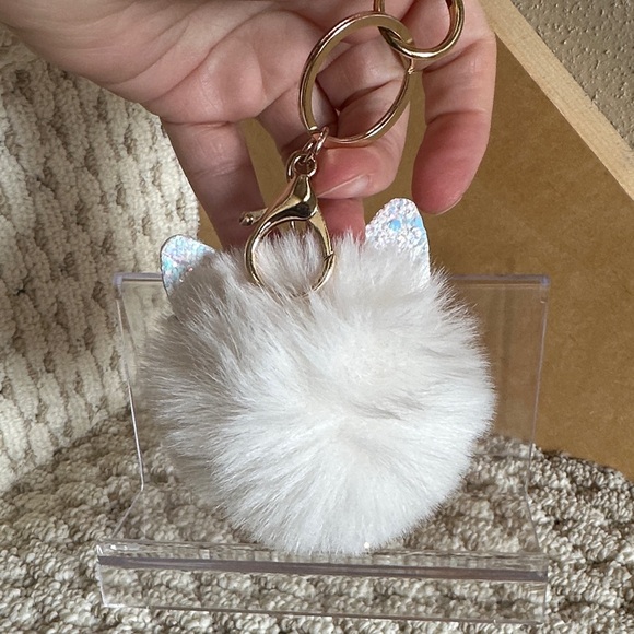 Owl and Pom Pom Bag Charm/keyholder - Picture 4 of 7